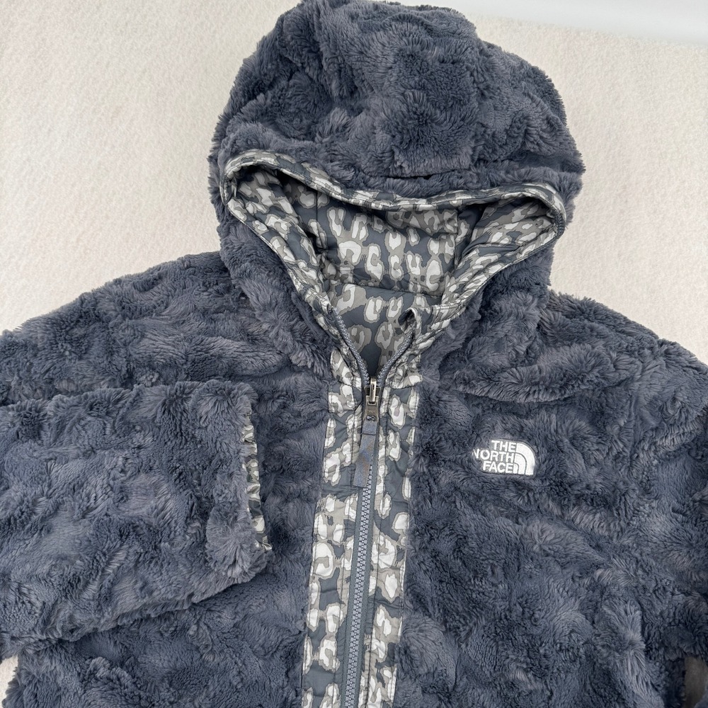 The North Face Girls Reversible Hooded Mossbud Swirl Parka Jacket Large 14/16